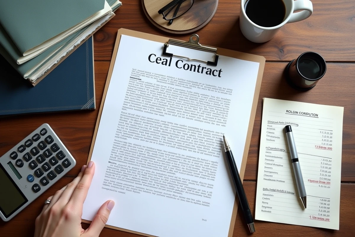 Documents contractuels et calculs financiers pour la création d'une holding immobilière