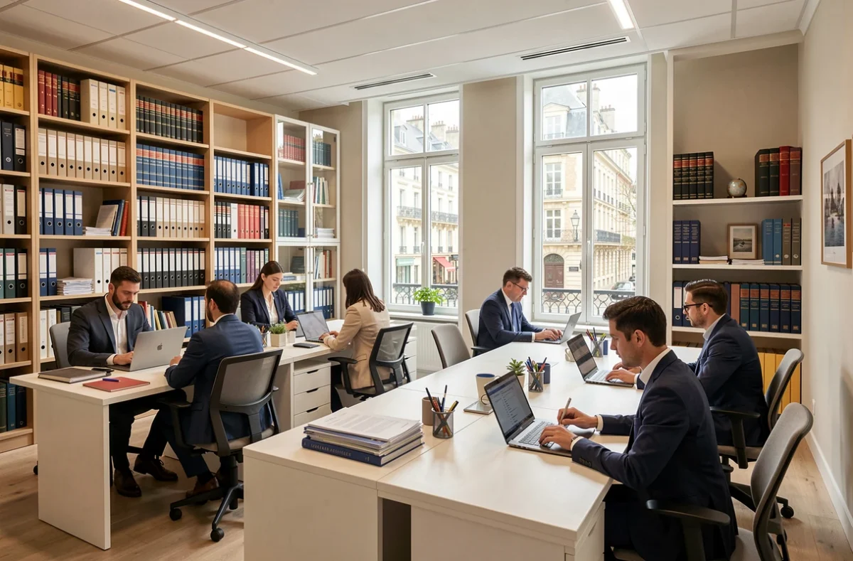Vue d'ensemble d'un cabinet d'expertise comptable moderne dans le Loiret avec des professionnels au travail