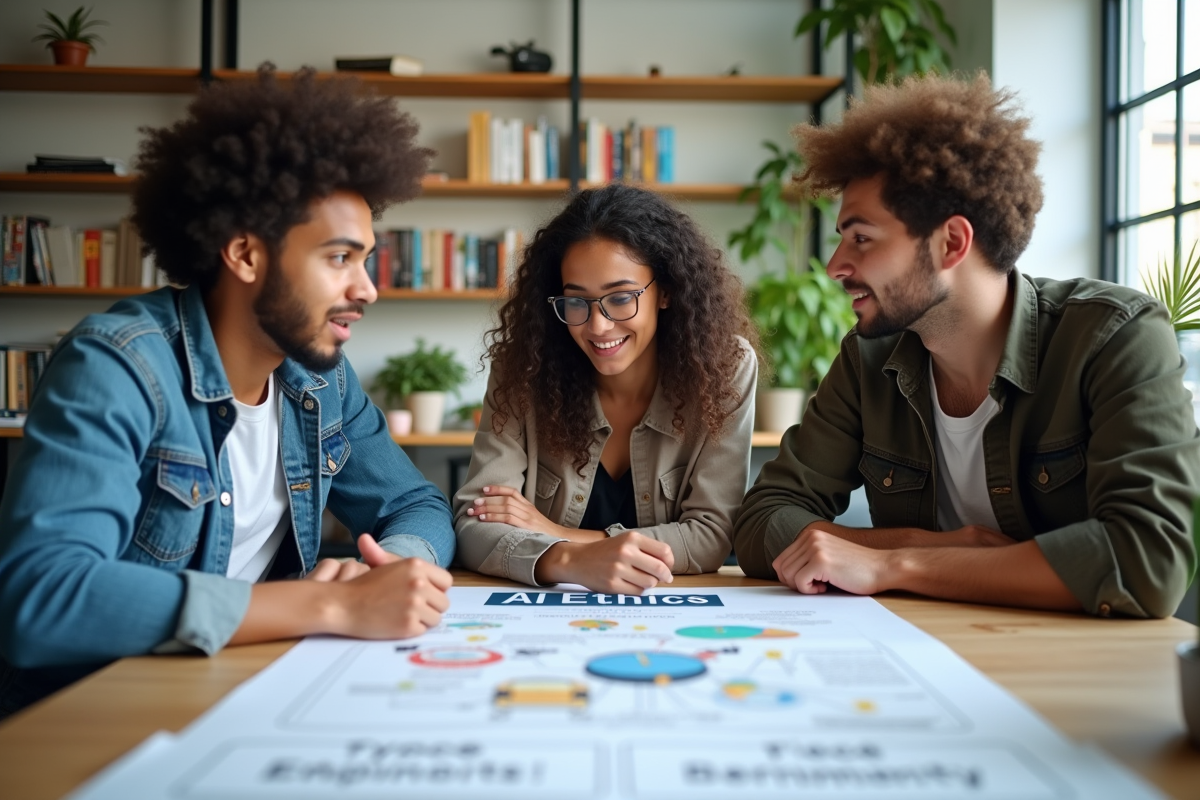 Jeunes discutant autour d