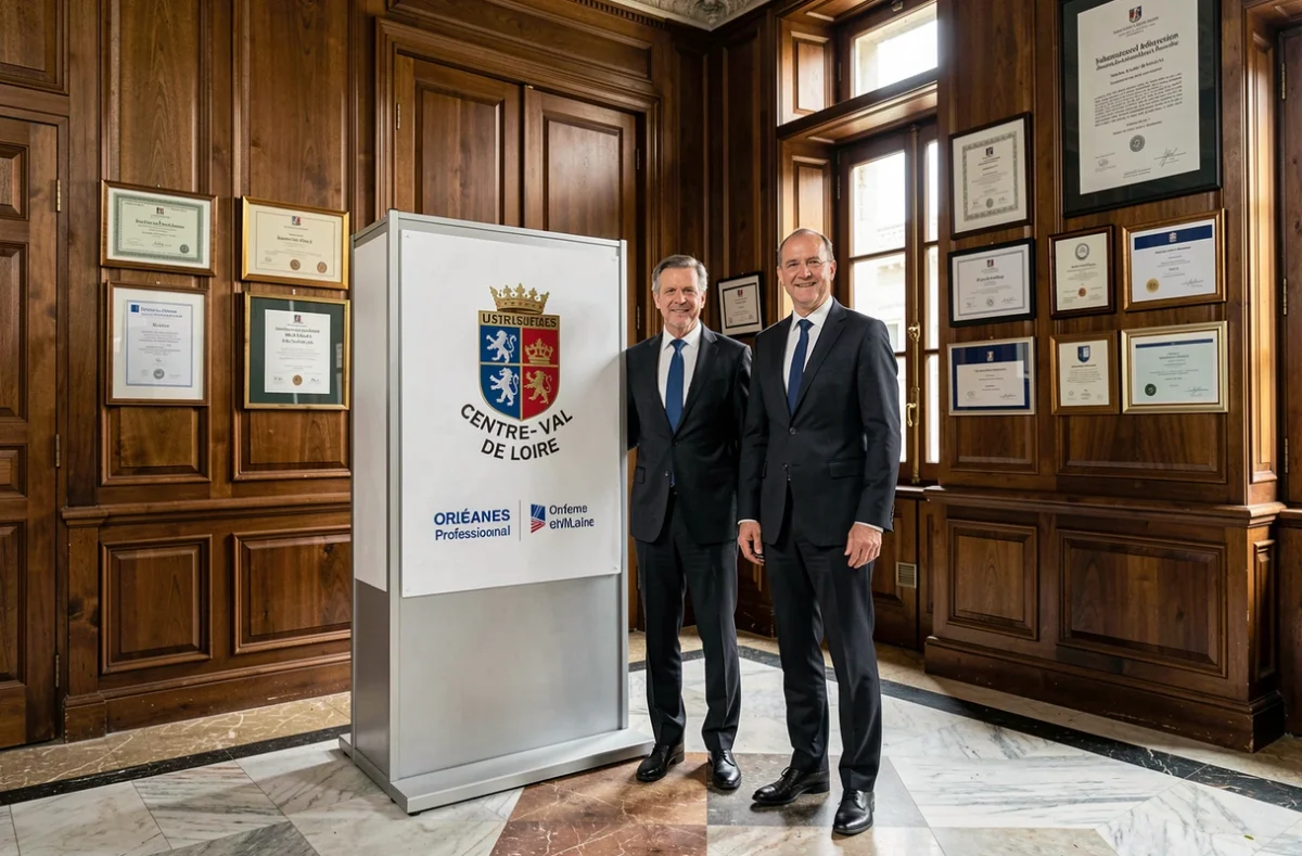 Représentant de l'Ordre des experts-comptables Centre-Val de Loire dans le hall institutionnel à Orléans
